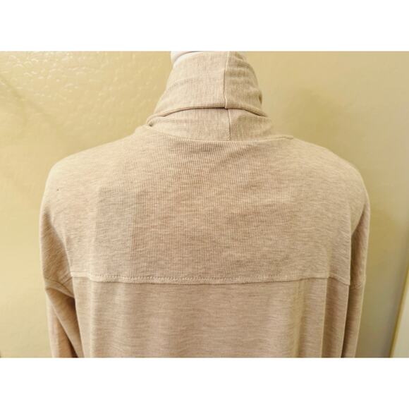 Mono B Long Line Beige Cardigan Back Yoke Sweater Drop Shoulder Pockets Size S - Picture 4 of 10